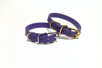 Royal Purple Biothane Small Dog Collar - 1/2" (12mm) wide