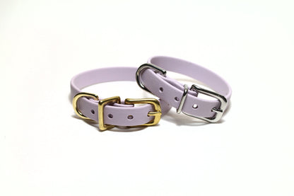 Lavender Purple Pastel Biothane Small Dog Collar - 1/2" (12mm) wide