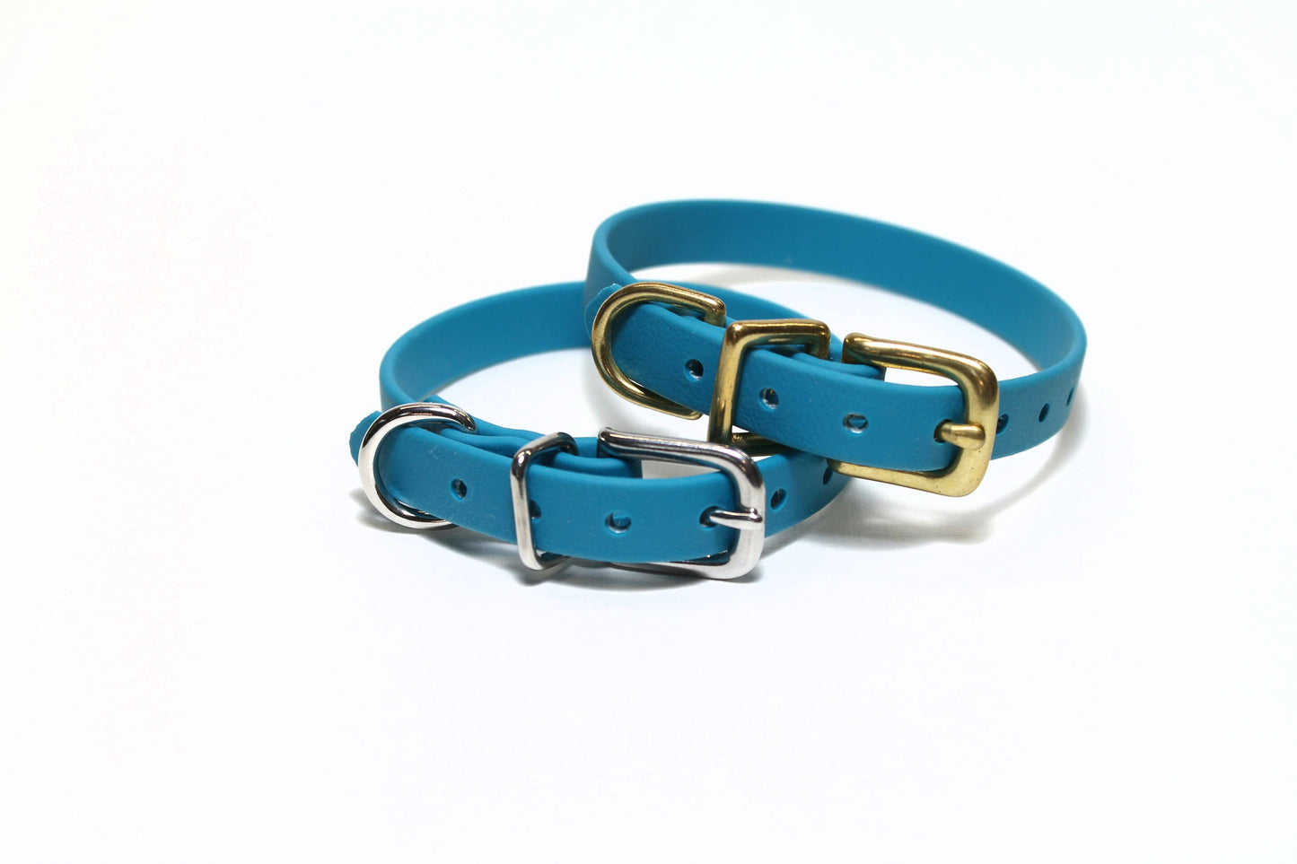 Oasis Blue Biothane Small Dog Collar - 1/2" (12mm) wide