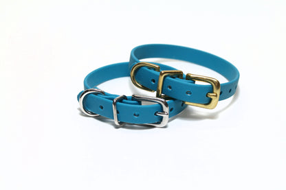 Oasis Blue Biothane Small Dog Collar - 1/2" (12mm) wide