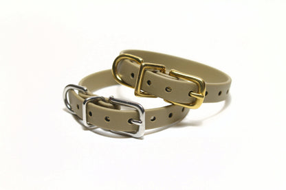 Sahara Tan (limited) Biothane Small Dog Collar - 1/2" (12mm) wide