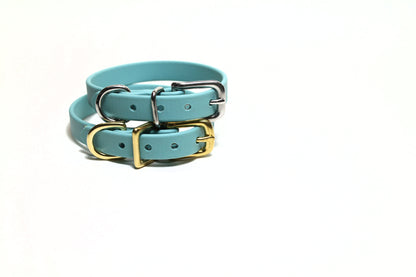Dusty Turquoise Biothane Small Dog Collar - 1/2" (12mm) wide