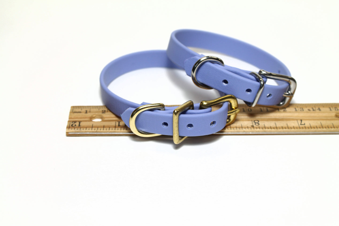 Periwinkle Biothane Small Dog Collar - 1/2" (12mm) wide