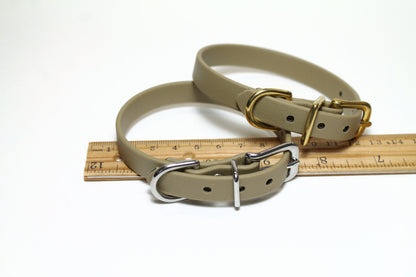 Sahara Tan (limited) Biothane Small Dog Collar - 1/2" (12mm) wide