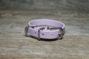 Lavender Purple Pastel Biothane Small Dog Collar - 1/2" (12mm) wide