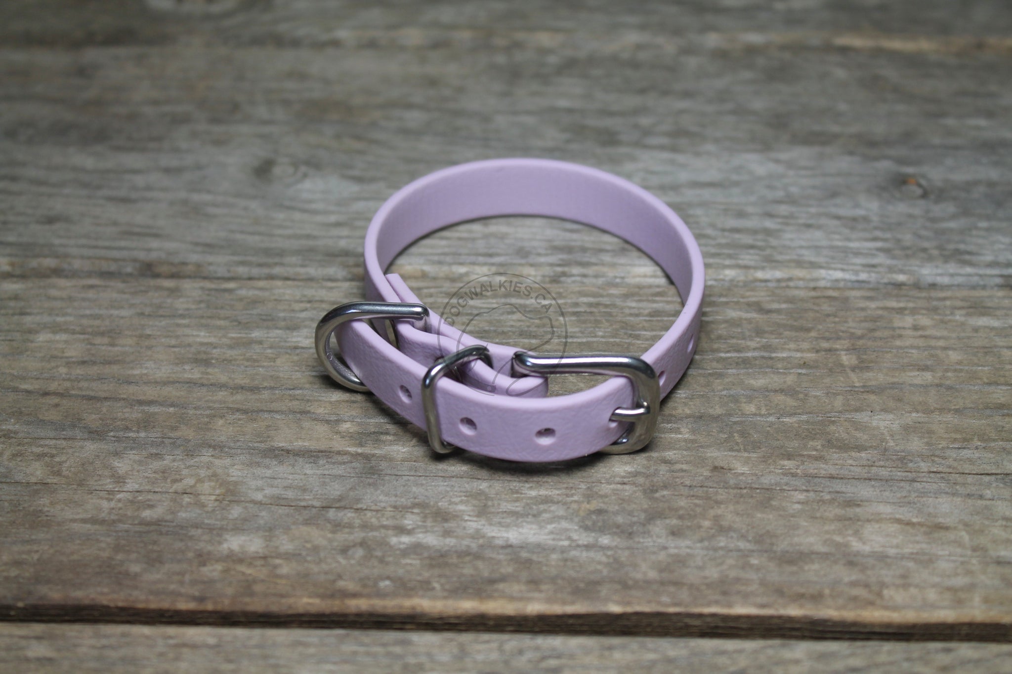 Lavender Purple Pastel Biothane Small Dog Collar - 1/2" (12mm) wide