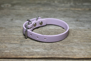 Lavender Purple Pastel Biothane Small Dog Collar - 1/2" (12mm) wide