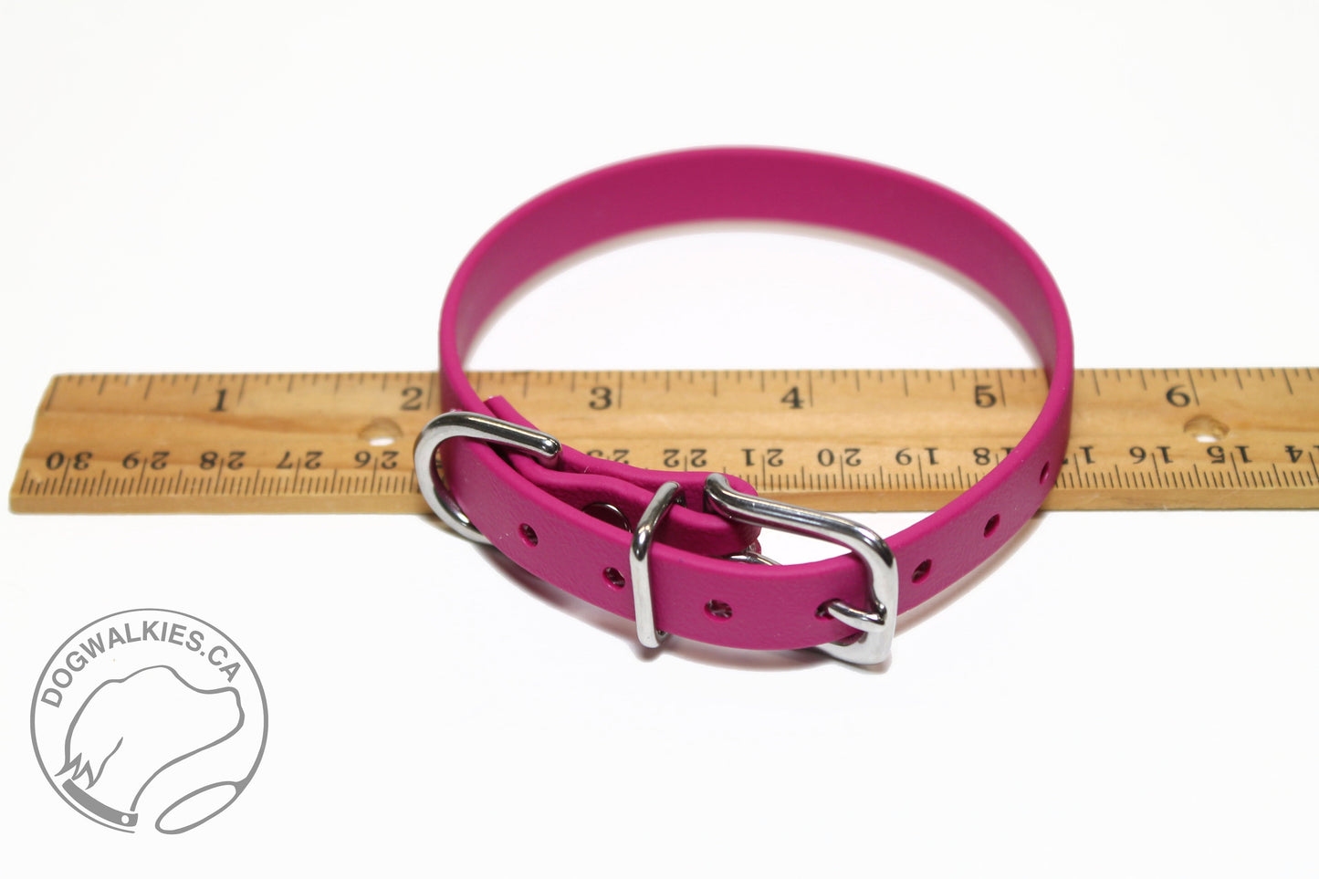 Raspberry Pink Biothane Small Dog Collar - 1/2" (12mm) wide