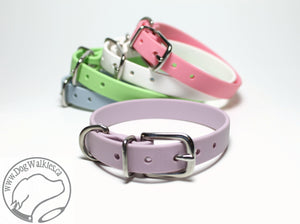 Lavender Purple Pastel Biothane Small Dog Collar - 1/2" (12mm) wide