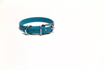 Oasis Blue Biothane Small Dog Collar - 1/2" (12mm) wide