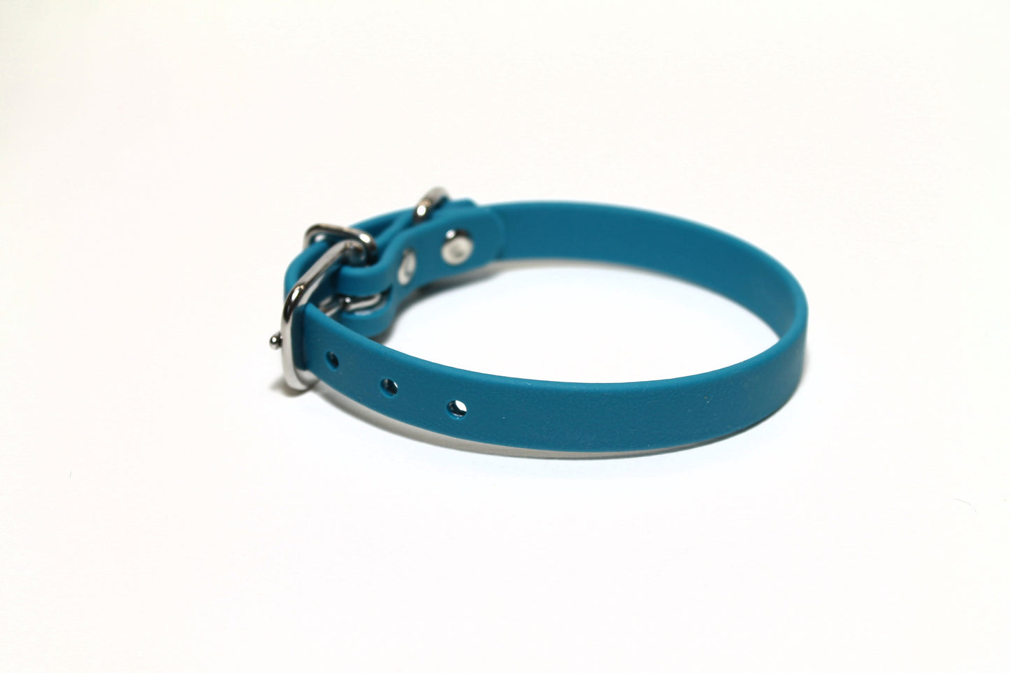 Oasis Blue Biothane Small Dog Collar - 1/2" (12mm) wide