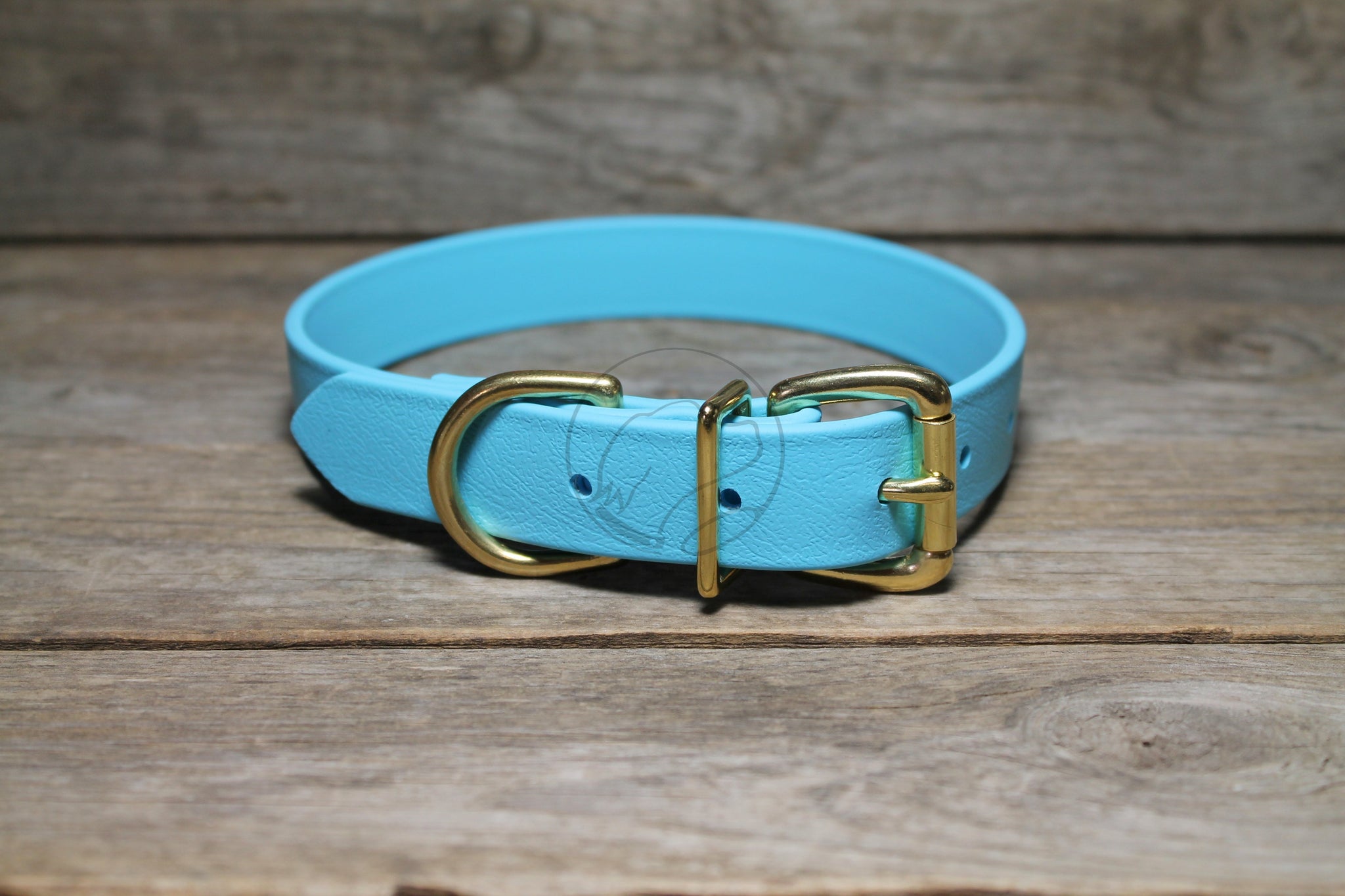 Frozen Blue Biothane Dog Collar - 1 inch (25mm) wide