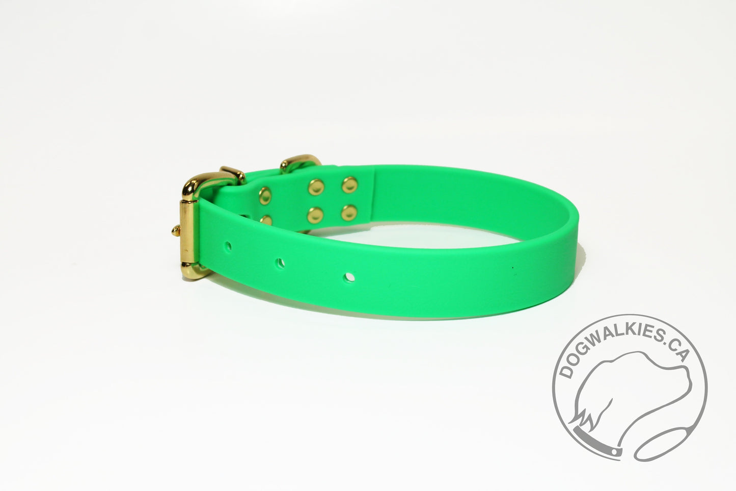 Neon Apple Green Biothane Dog Collar - 1 inch (25mm) wide
