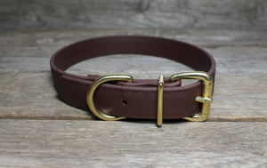 Dark Chocolate Brown Biothane Dog Collar - 1 inch (25mm) wide