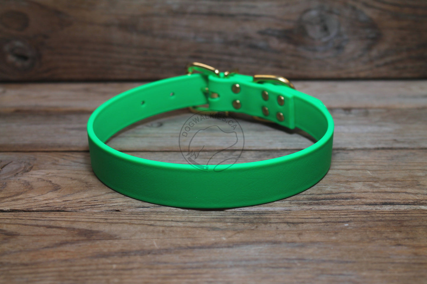 Neon Apple Green Biothane Dog Collar - 1 inch (25mm) wide