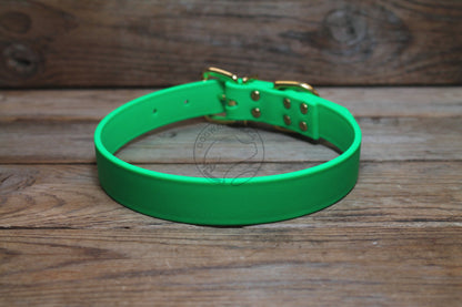 Neon Apple Green Biothane Dog Collar - 1 inch (25mm) wide