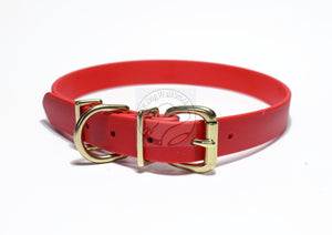 Poppy Red Biothane Dog Collar - 1 inch (25mm) wide