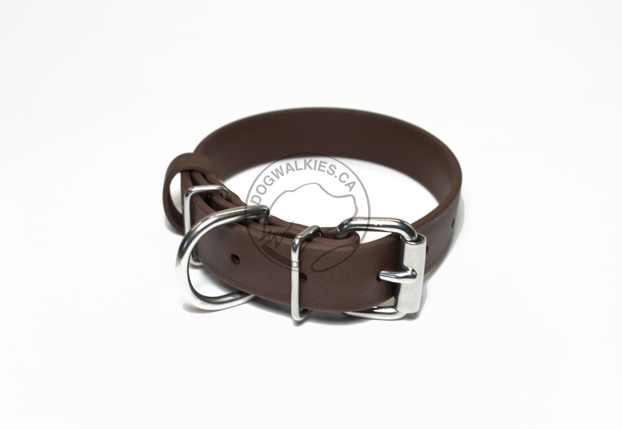 Dark Chocolate Brown Biothane Dog Collar - 1 inch (25mm) wide