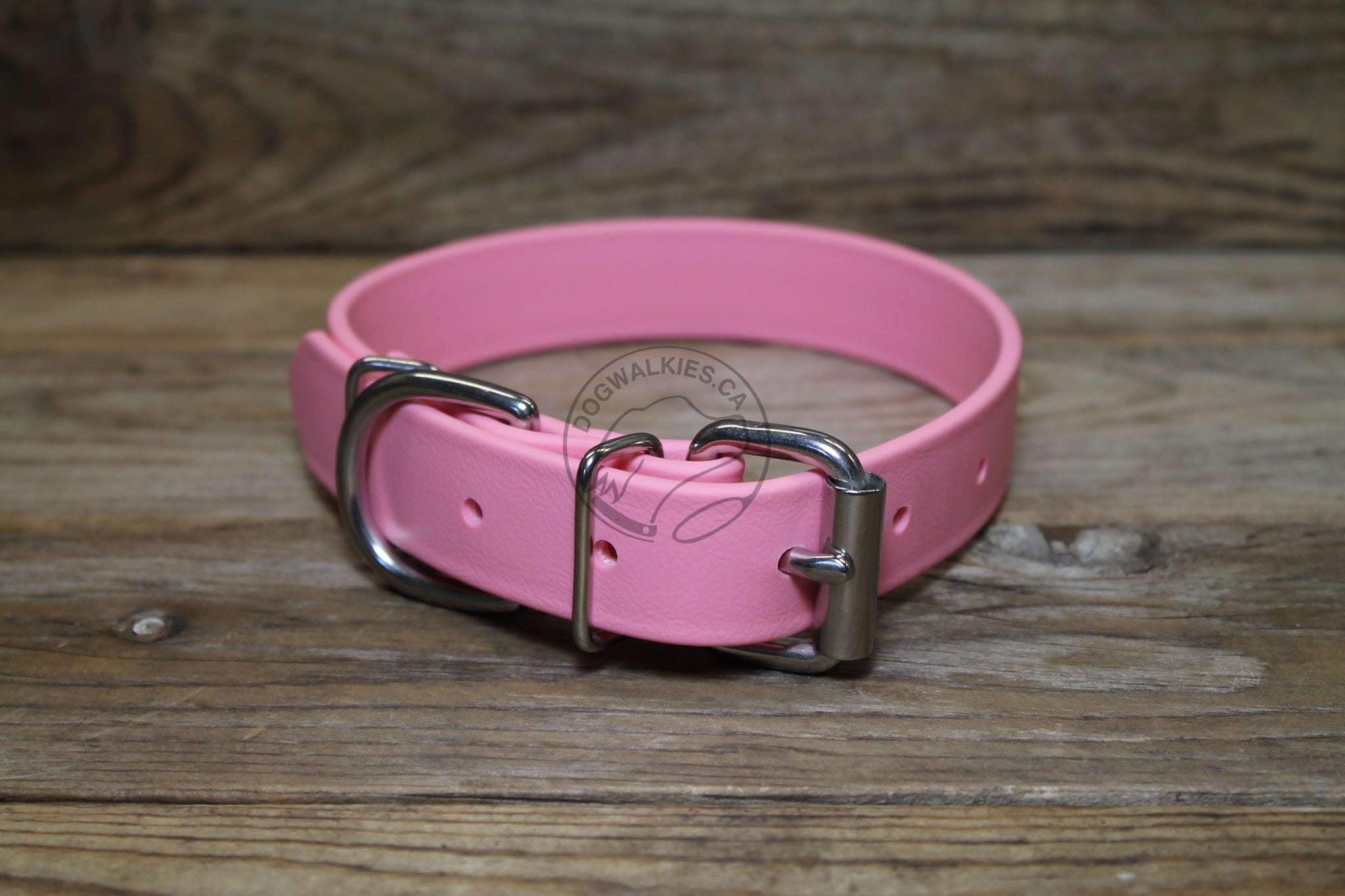 Bubblegum Pink Biothane Dog Collar - 1 inch (25mm) wide