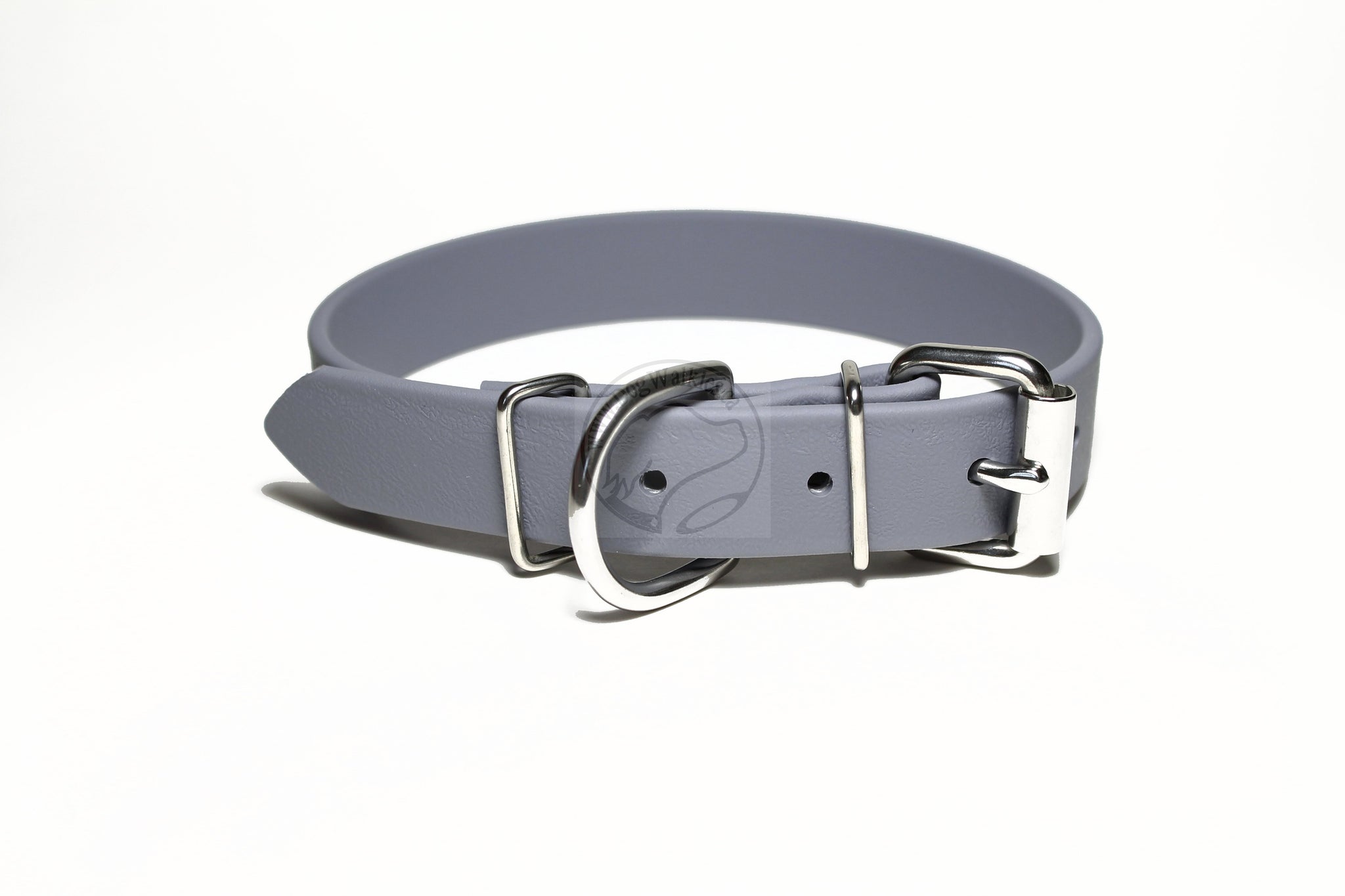 Stormy Gray or Grey Biothane Dog Collar - 1 inch (25mm) wide