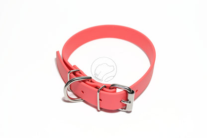 Peach Coral Biothane Dog Collar - 1 inch (25mm) wide