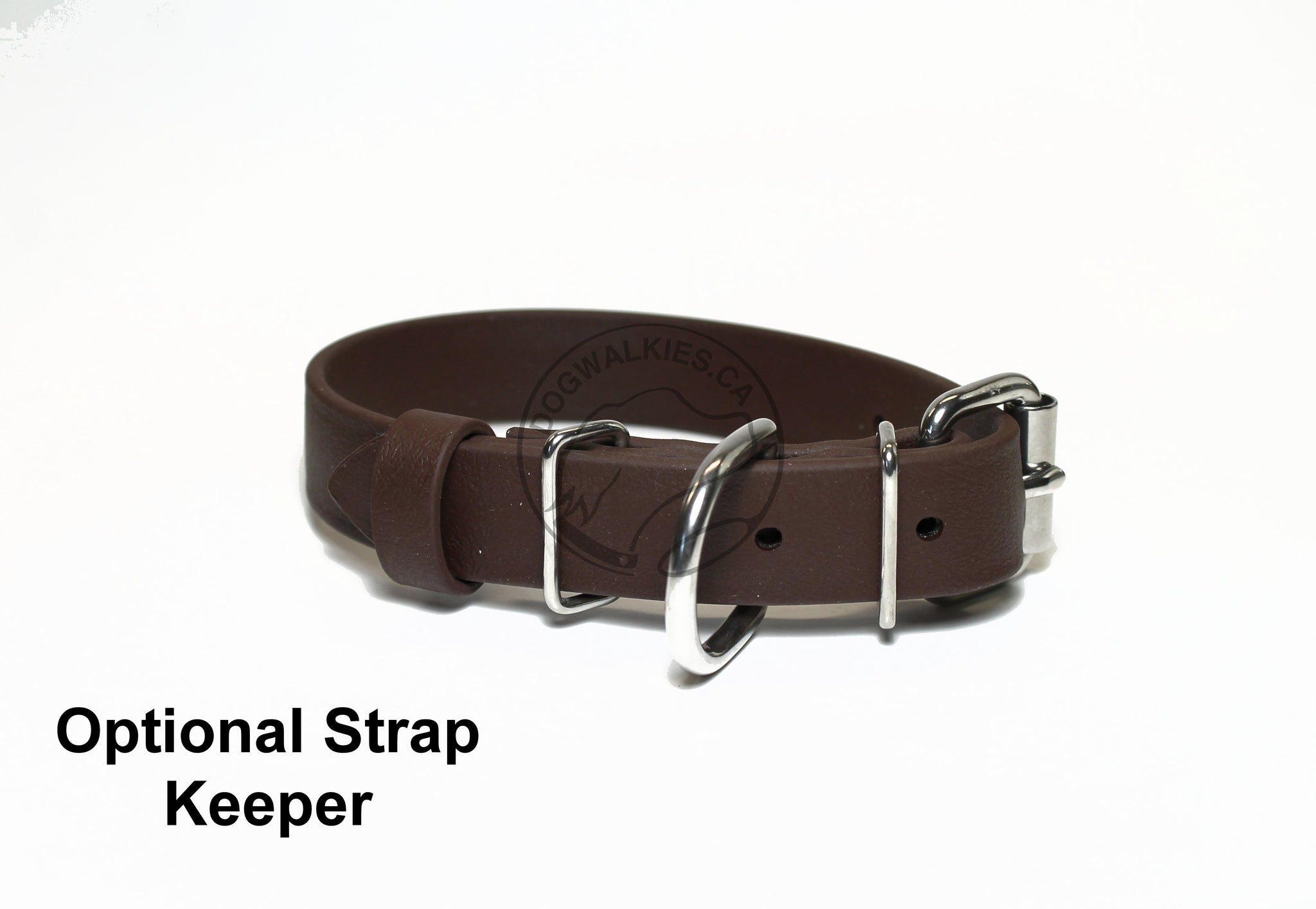 Dark Chocolate Brown Biothane Dog Collar - 1 inch (25mm) wide