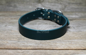 Pine Green Biothane Dog Collar - 1 inch (25mm) wide