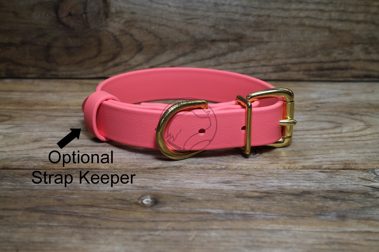 Peach Coral Biothane Dog Collar - 1 inch (25mm) wide