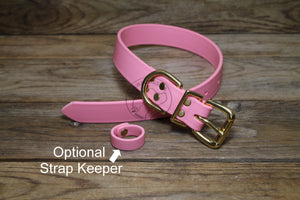 Bubblegum Pink Biothane Dog Collar - 1 inch (25mm) wide