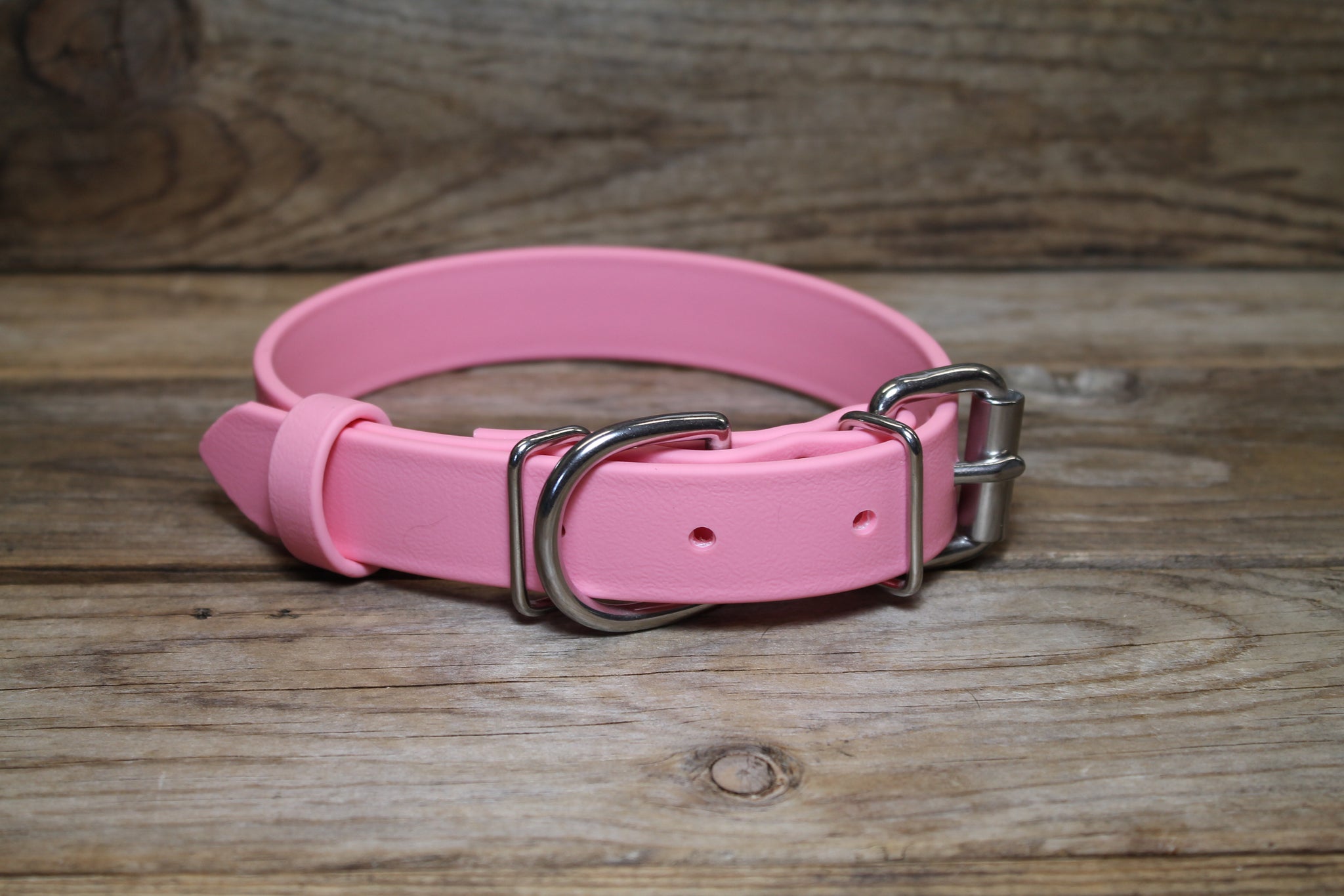 Bubblegum Pink Biothane Dog Collar - 1 inch (25mm) wide