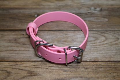 Bubblegum Pink Biothane Dog Collar - 1 inch (25mm) wide