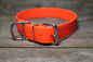Neon Orange Biothane Dog Collar - Extra Wide - 1.5 inch (38mm) wide