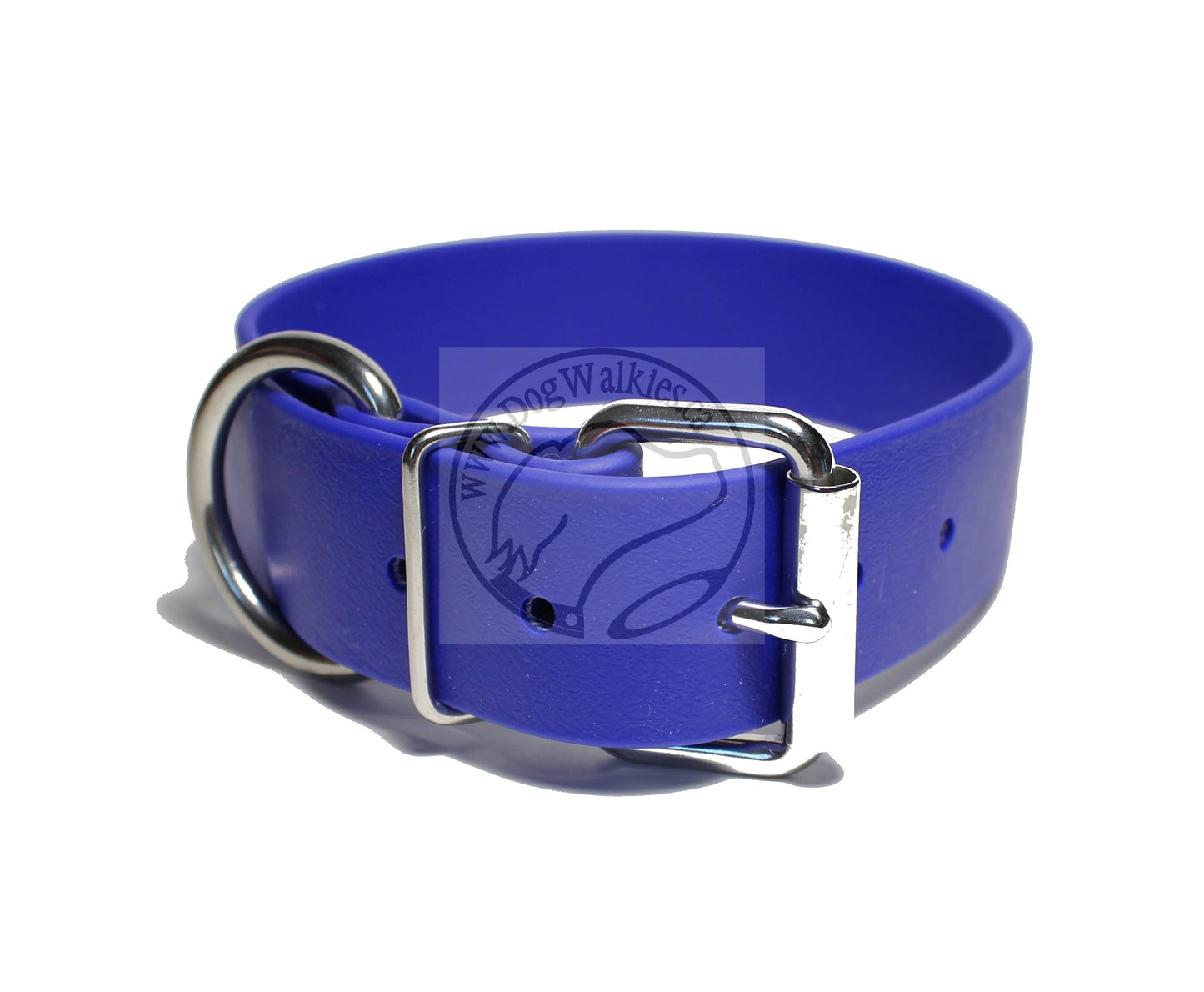 Royal Blue Biothane Dog Collar - Extra Wide - 1.5 inch (38mm) wide