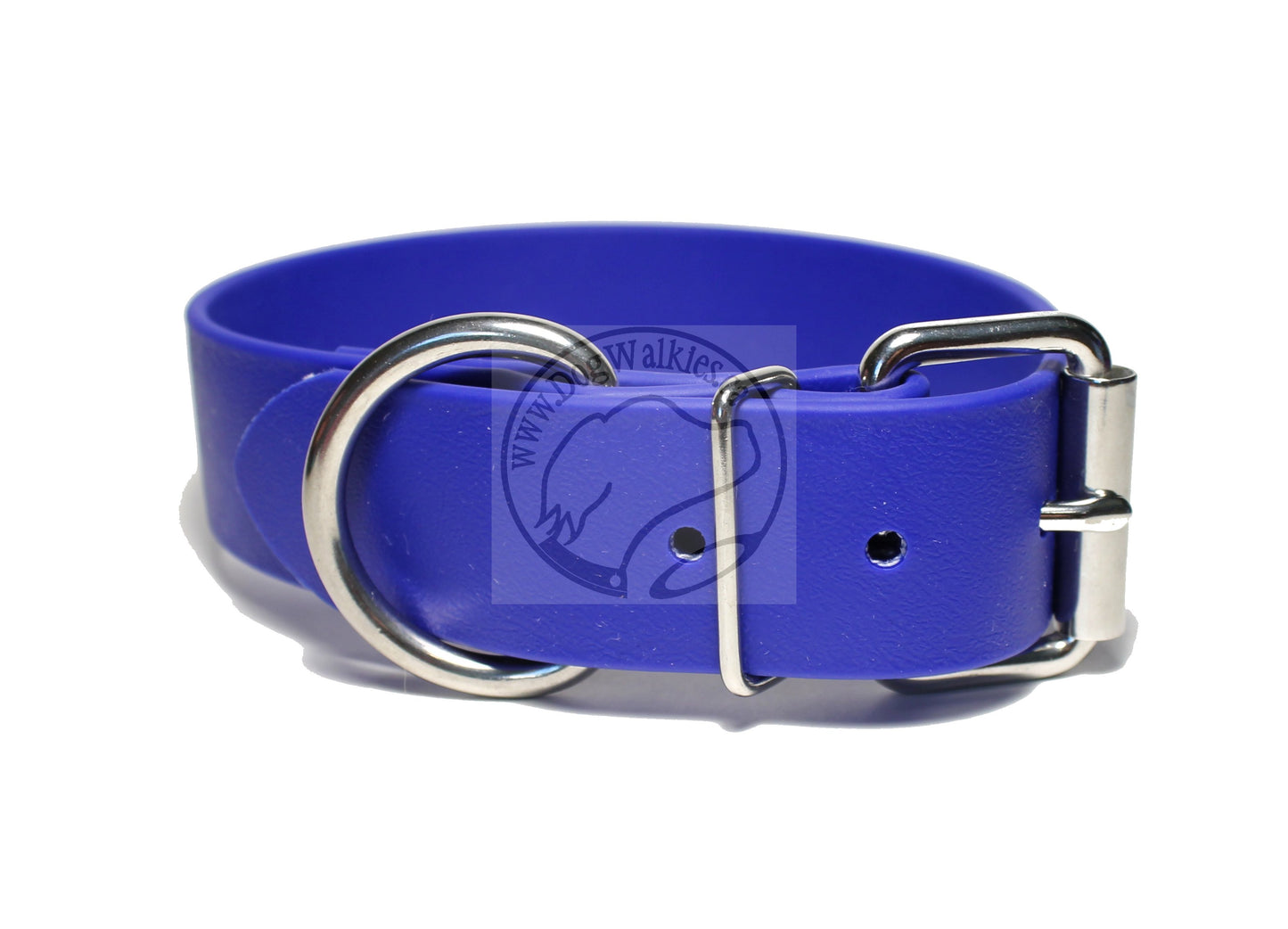 Royal Blue Biothane Dog Collar - Extra Wide - 1.5 inch (38mm) wide