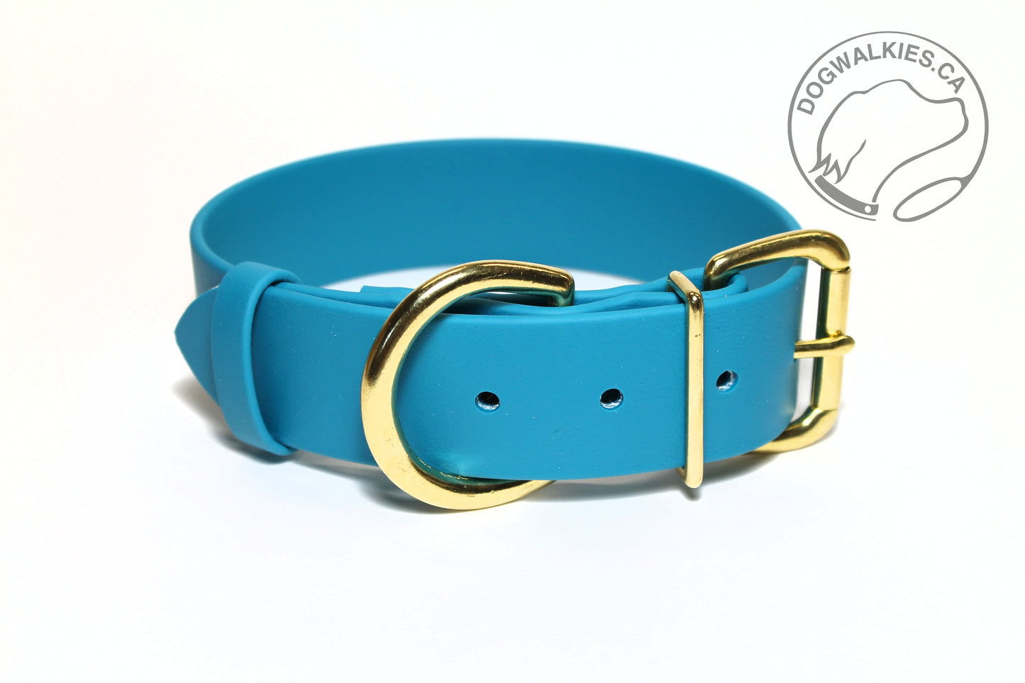 Oasis Blue Biothane Dog Collar - Extra Wide - 1.5 inch (38mm) wide