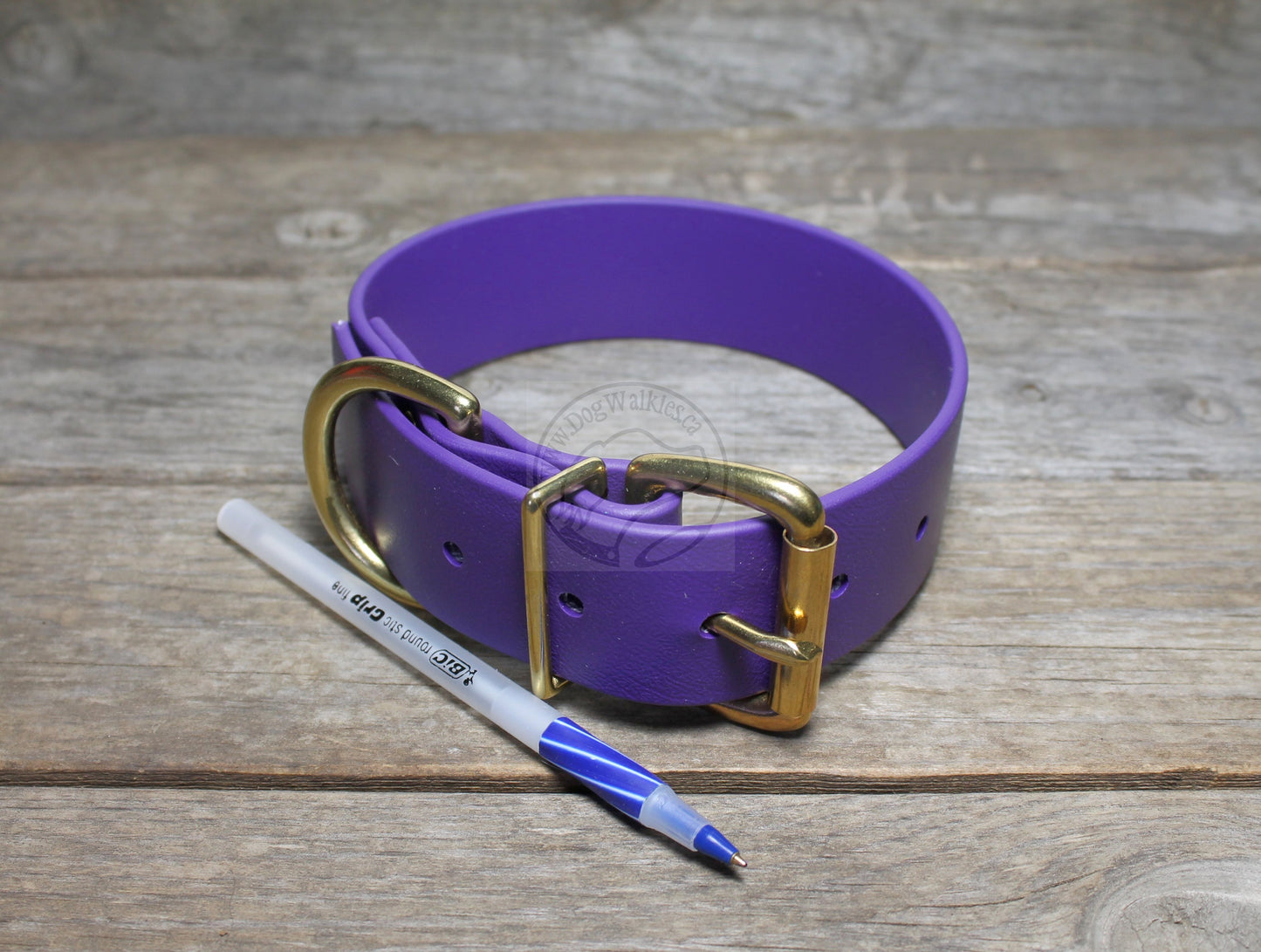 Royal Purple Biothane Dog Collar - Extra Wide - 1.5 inch (38mm) wide