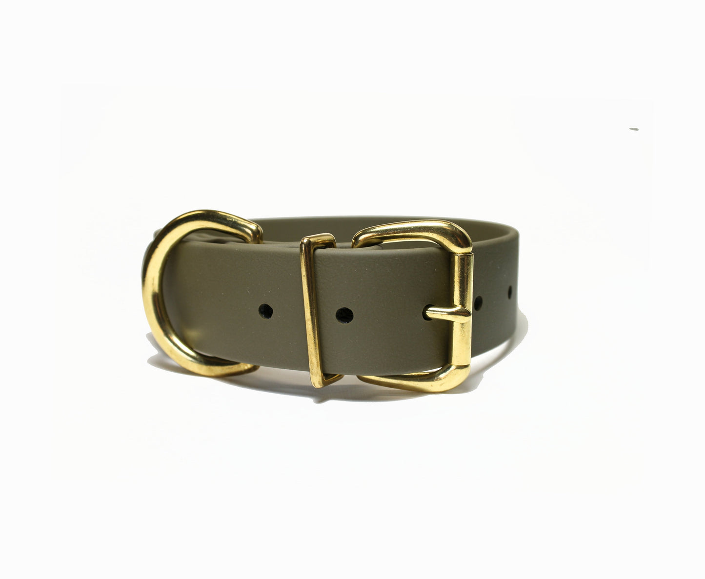 Olive Biothane Dog Collar - Extra Wide - 1.5 inch (38mm) wide