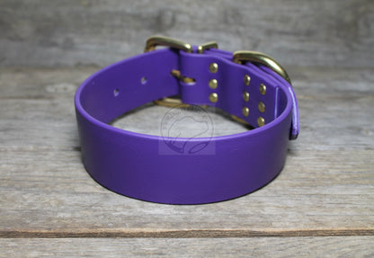 Royal Purple Biothane Dog Collar - Extra Wide - 1.5 inch (38mm) wide