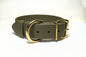 Olive Biothane Dog Collar - Extra Wide - 1.5 inch (38mm) wide