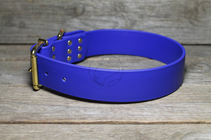 Royal Blue Biothane Dog Collar - Extra Wide - 1.5 inch (38mm) wide