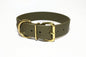 Olive Biothane Dog Collar - Extra Wide - 1.5 inch (38mm) wide