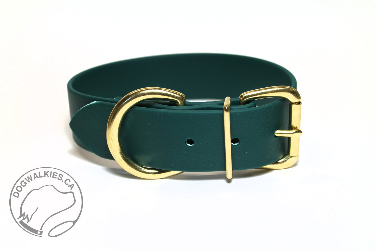 Pine Green Biothane Dog Collar - Extra Wide - 1.5 inch (38mm) wide