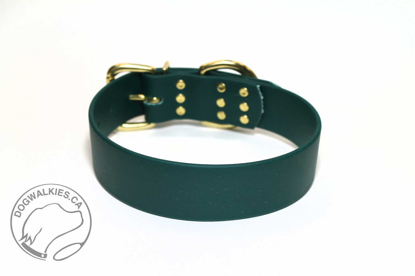 Pine Green Biothane Dog Collar - Extra Wide - 1.5 inch (38mm) wide