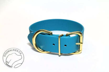 Oasis Blue Biothane Dog Collar - Extra Wide - 1.5 inch (38mm) wide