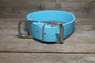 Frozen Blue Biothane Dog Collar - Extra Wide - 1.5 inch (38mm) wide