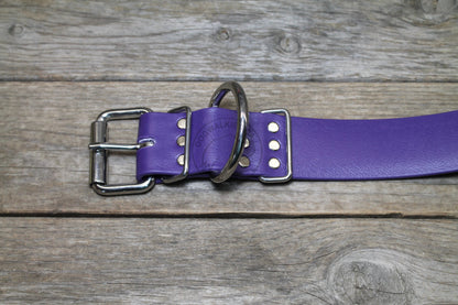 Royal Purple Biothane Dog Collar - Extra Wide - 1.5 inch (38mm) wide