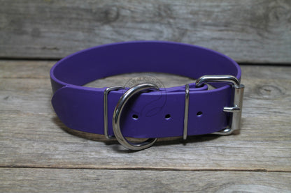 Royal Purple Biothane Dog Collar - Extra Wide - 1.5 inch (38mm) wide