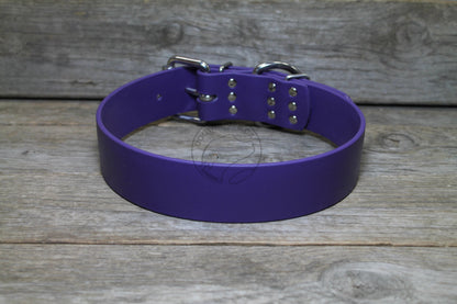 Royal Purple Biothane Dog Collar - Extra Wide - 1.5 inch (38mm) wide