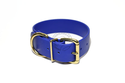 Royal Blue Biothane Dog Collar - Extra Wide - 1.5 inch (38mm) wide