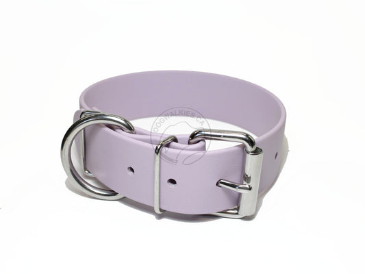 Lavender Purple Biothane Dog Collar - Extra Wide - 1.5 inch (38mm) wide